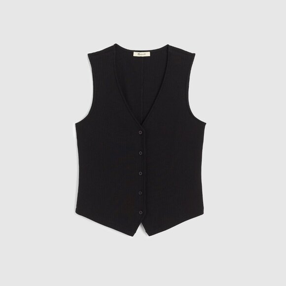 Madewell Ribbed V-Neck Vest Size Medium - Picture 4 of 11